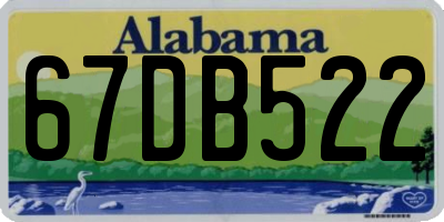 AL license plate 67DB522