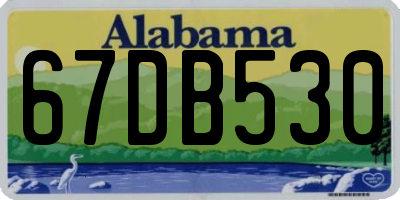 AL license plate 67DB530