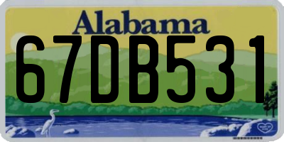 AL license plate 67DB531