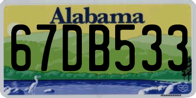 AL license plate 67DB533