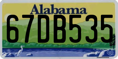 AL license plate 67DB535