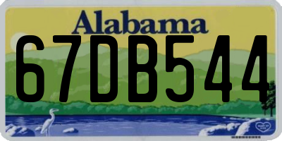 AL license plate 67DB544