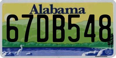 AL license plate 67DB548