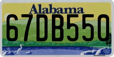 AL license plate 67DB550