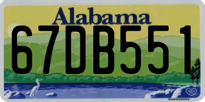 AL license plate 67DB551