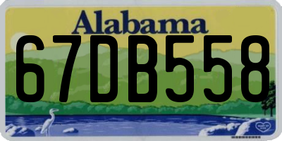 AL license plate 67DB558