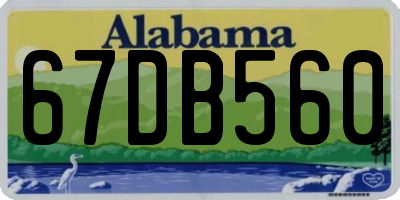 AL license plate 67DB560