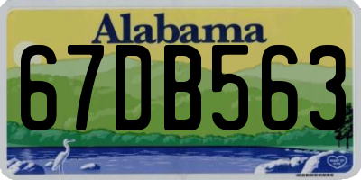 AL license plate 67DB563
