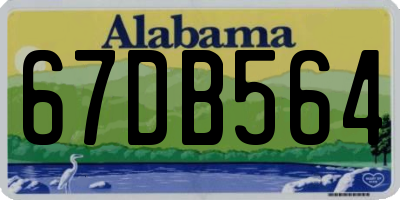 AL license plate 67DB564
