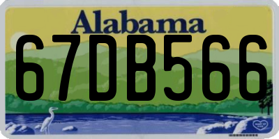 AL license plate 67DB566