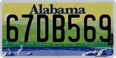 AL license plate 67DB569