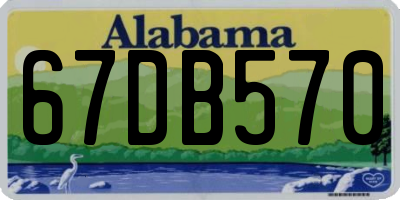 AL license plate 67DB570