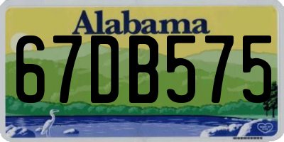 AL license plate 67DB575