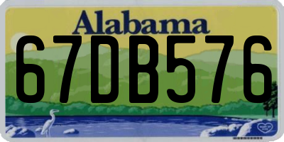 AL license plate 67DB576