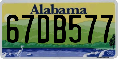 AL license plate 67DB577