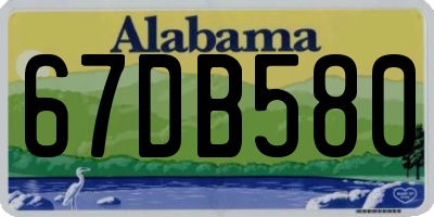AL license plate 67DB580