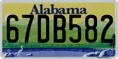 AL license plate 67DB582