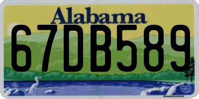 AL license plate 67DB589