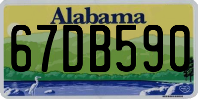 AL license plate 67DB590