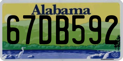 AL license plate 67DB592