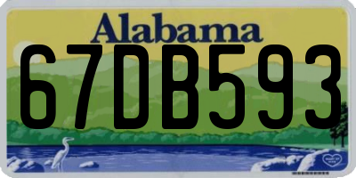 AL license plate 67DB593