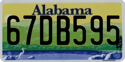 AL license plate 67DB595