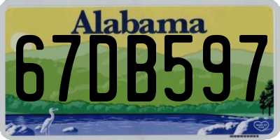 AL license plate 67DB597