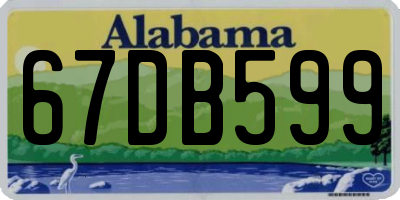 AL license plate 67DB599