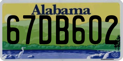 AL license plate 67DB602