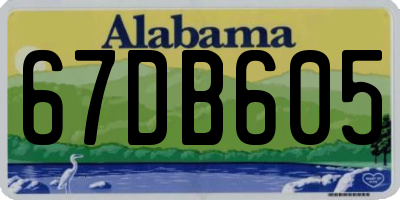 AL license plate 67DB605