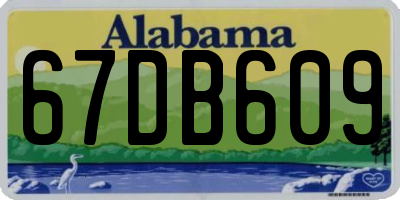 AL license plate 67DB609