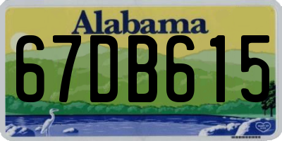 AL license plate 67DB615