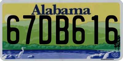 AL license plate 67DB616