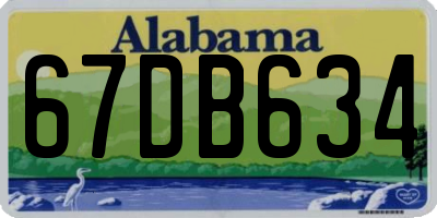 AL license plate 67DB634