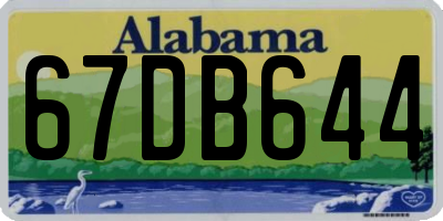 AL license plate 67DB644