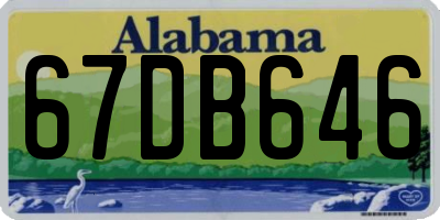 AL license plate 67DB646
