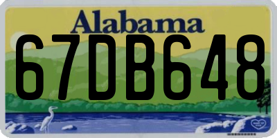 AL license plate 67DB648