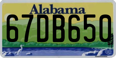 AL license plate 67DB650