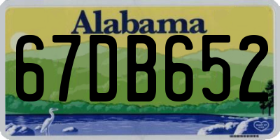 AL license plate 67DB652