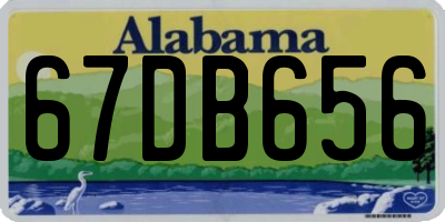 AL license plate 67DB656