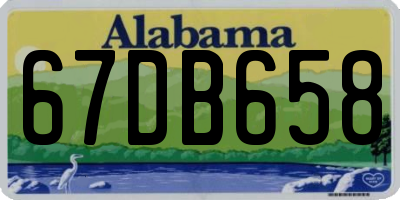 AL license plate 67DB658