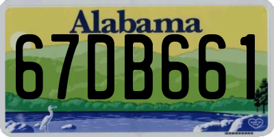AL license plate 67DB661