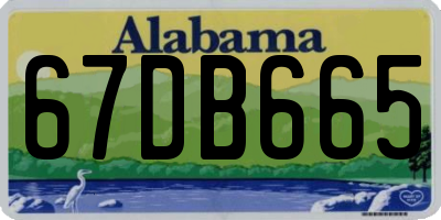 AL license plate 67DB665