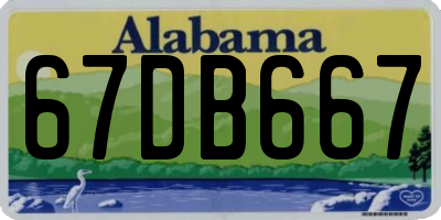 AL license plate 67DB667