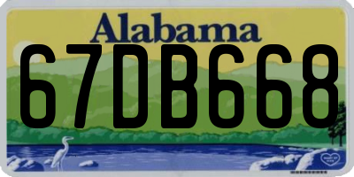 AL license plate 67DB668