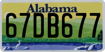 AL license plate 67DB677
