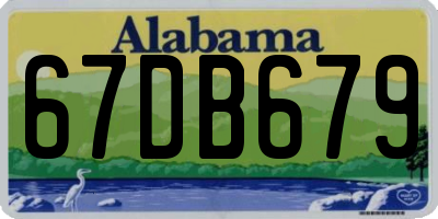 AL license plate 67DB679