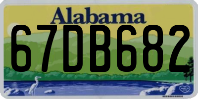 AL license plate 67DB682