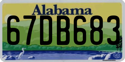 AL license plate 67DB683