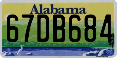 AL license plate 67DB684